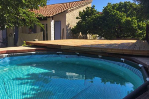 Villa calme, climatisée, piscine, à 2 pas du centre